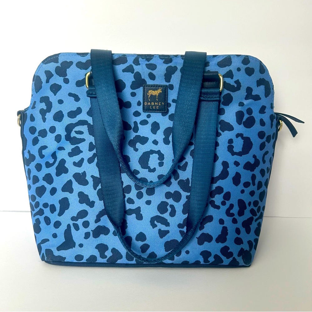 Dabney Lee Lunch Box | Blue Leopard Print Lunch Tote
